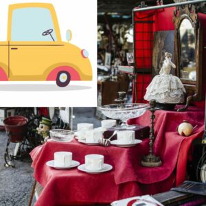 Emplacement brocante avec véhicule